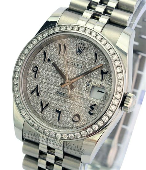 rolex with arabic numbers